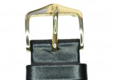 Hirsch 'Italocalf' Black ,L,  Leather Strap, 12mm