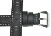 Panerai Style - Black Leather Watch Strap 20mm