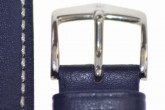 Hirsch 'Heavy Calf' 26mm Blue Leather Strap 