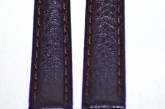 Padded Buffalo Brown Leather Watch Strap 20mm