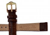 Hirsch 'Crocograin' Brown Leather Strap, 16mm