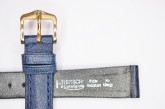 Hirsch 'Camelgrain' 12mm Blue Leather Strap 
