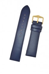Hirsch 'Umbria ' M Blue Leather Strap, 16mm