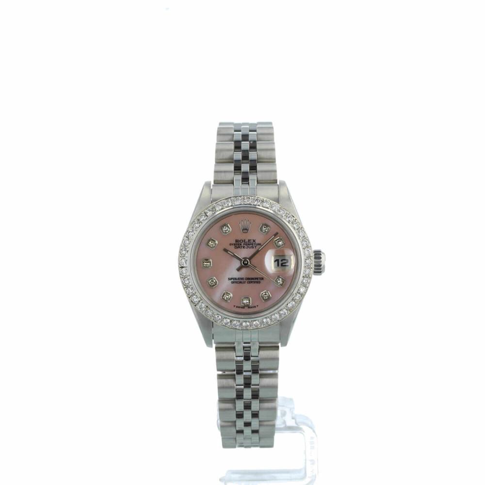 Ladies Rolex DateJust 69240 Steel case with MOP Diamond dial