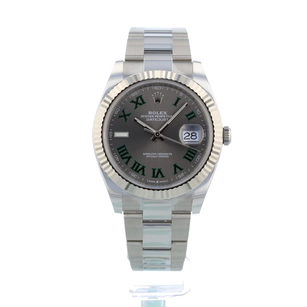 Gents Rolex Datejust 41 126334 Steel case with Slate  Wimbledon  dial