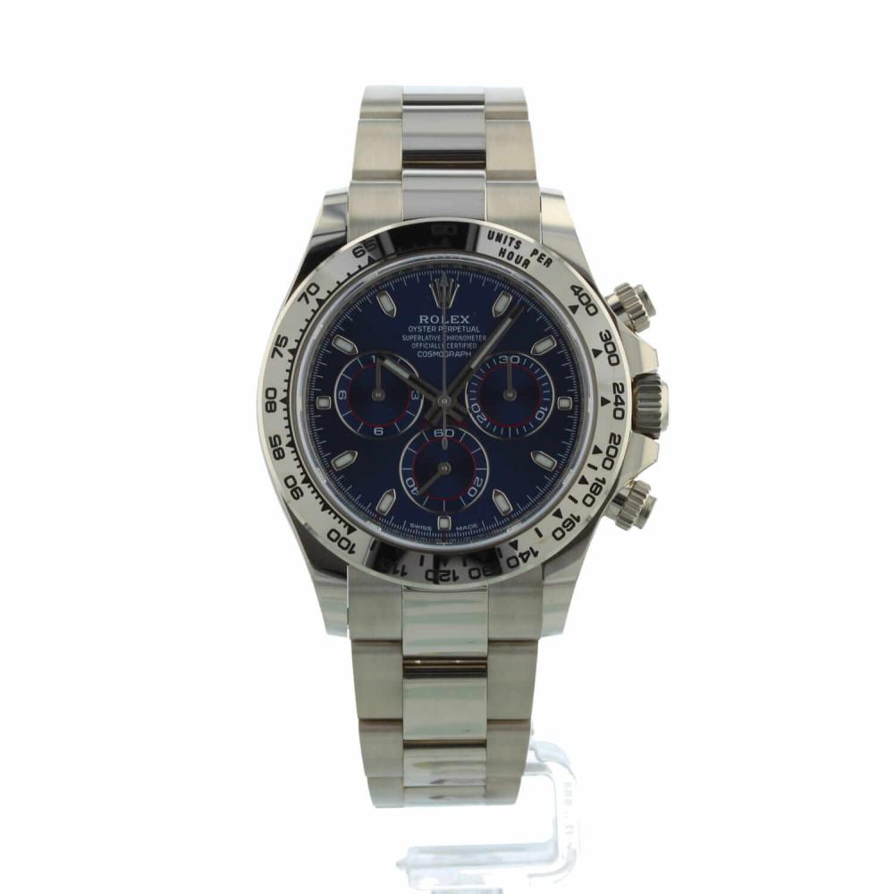 Gents Rolex Daytona 116509 18ct White Gold case with Blue dial