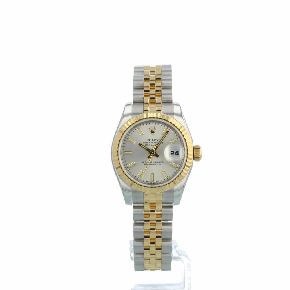 Ladies Rolex DateJust 179173 18ct Yellow Gold   Stainless Steel case with Silver dial