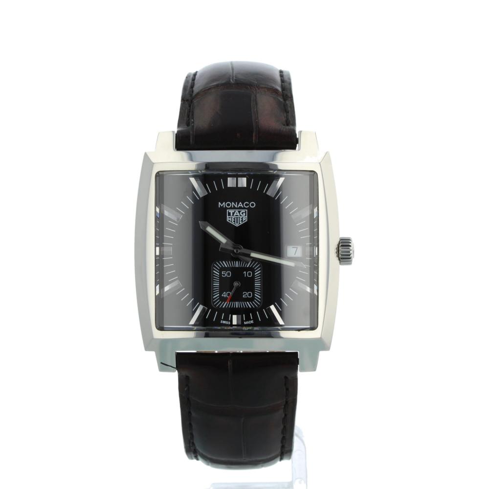 Ladies Tag Heuer Monaco WAW131A Steel case with Black dial