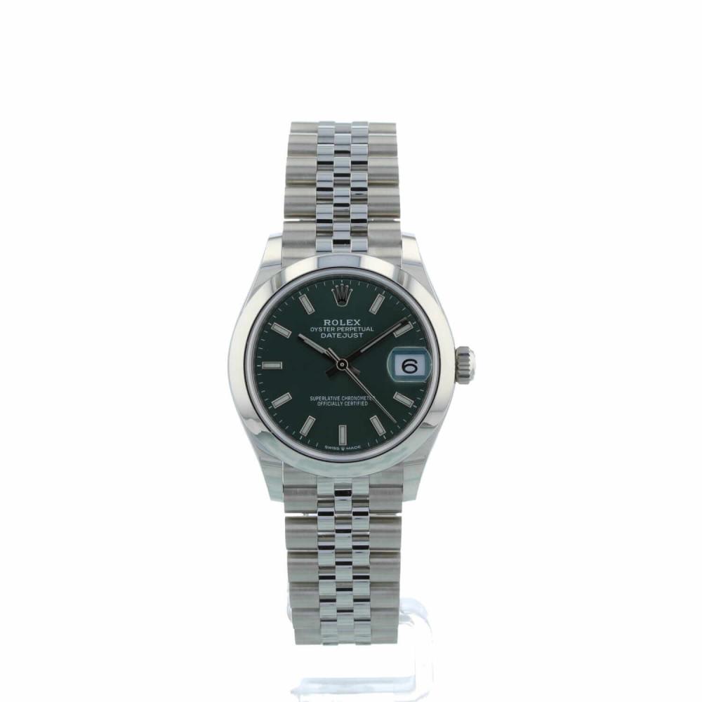 Ladies Rolex DateJust 31 278240 Steel case with Green dial