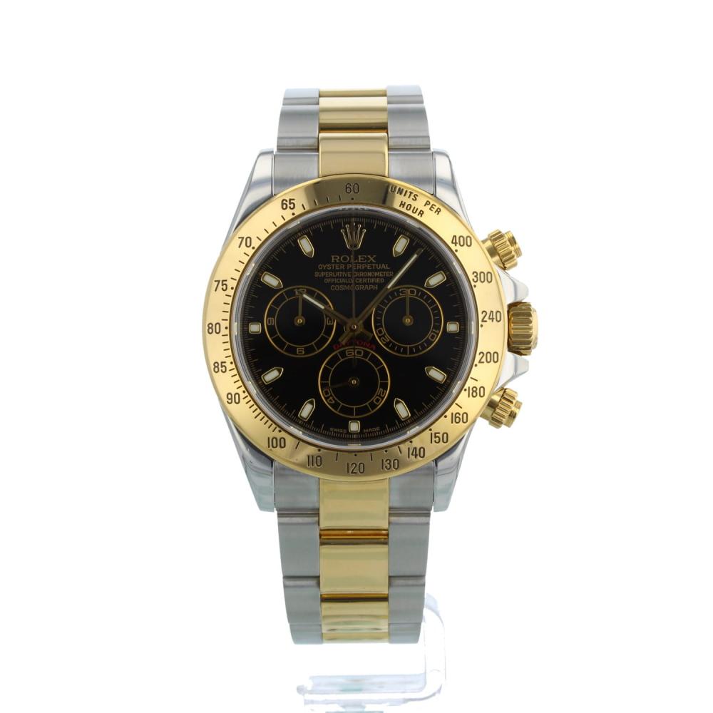 Gents Rolex Daytona 116523 18ct Yellow Gold   Stainless Steel case with Black dial