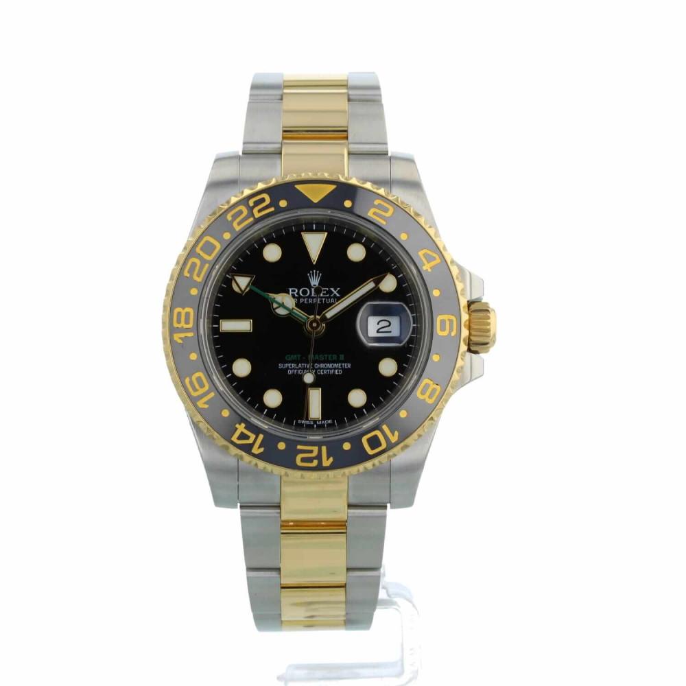 Gents Rolex GMT Master II 116713LN 18ct Yellow Gold   Stainless Steel case with Black dial