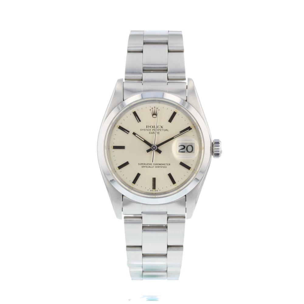 Gents Rolex Date 1500 Steel case with Silver dial