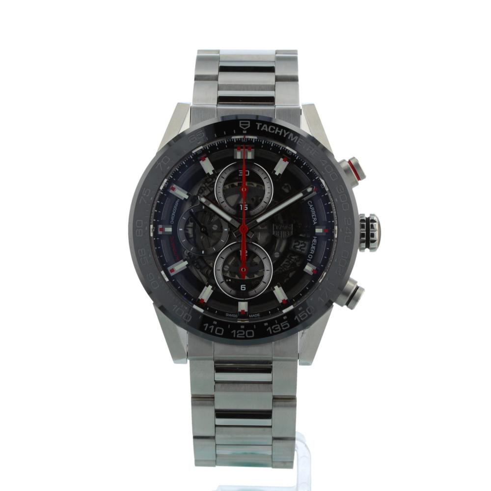 Gents Tag Heuer Carrera CAR201V Steel case with Black dial
