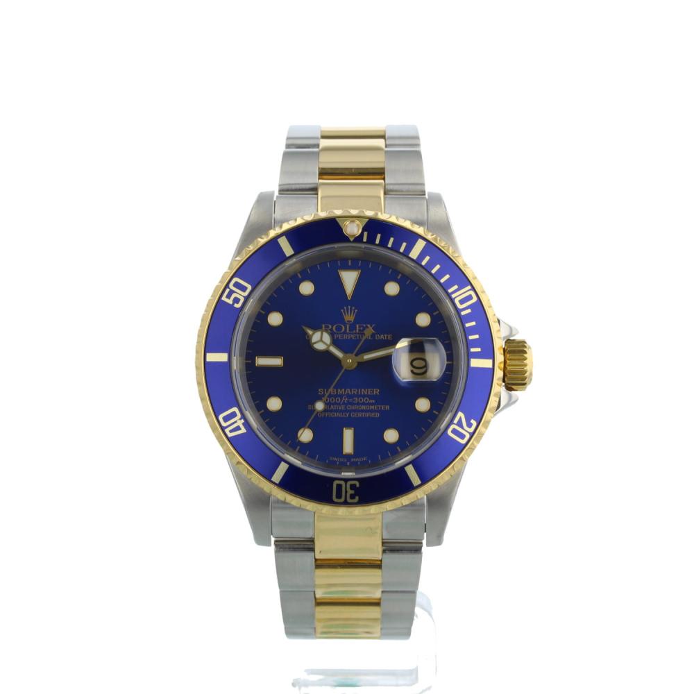 Gents Rolex Submariner Date 16613 18ct Yellow Gold   Stainless Steel case with Blue dial