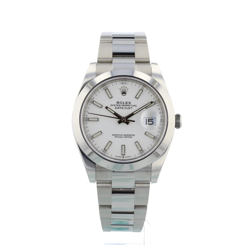 Gents Rolex Datejust 41 126300 Steel case with White dial