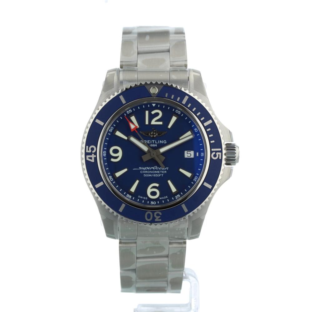 Gents Breitling Superocean Automatic 42 A17366 Steel case with Blue dial
