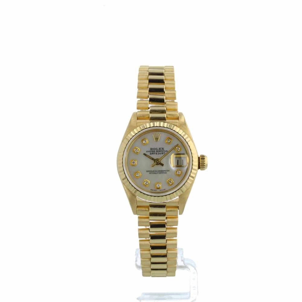 Ladies Rolex DateJust 69178 18ct Yellow Gold case with MOP Diamond dial