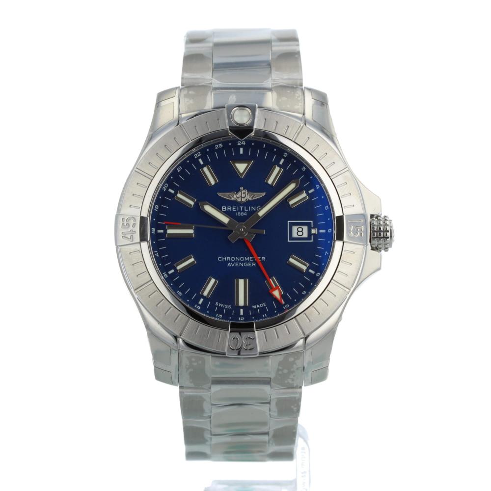 Gents Breitling Avenger Automatic GMT 45 A32395 Steel case with Blue dial