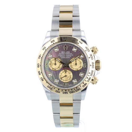 Gents Rolex Daytona 116503 18ct Yellow Gold   Stainless Steel case with Black MOP Diamond Set dial