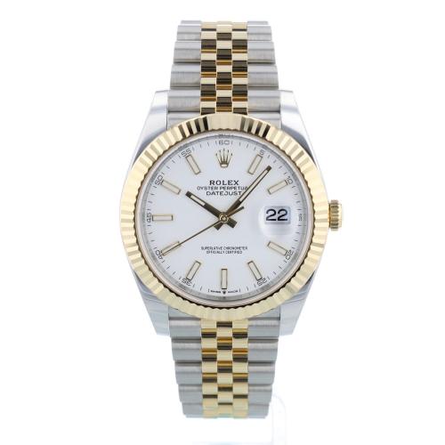 Gents Rolex Datejust 41 126333 18ct Yellow Gold   Stainless Steel case with White dial