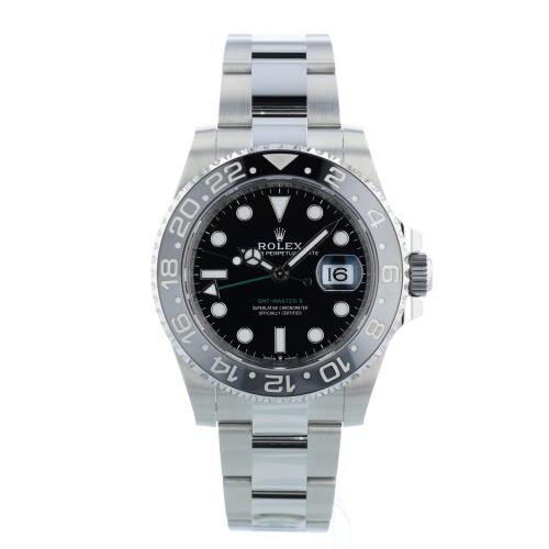 Gents Rolex GMT Master II 126710GRNR Stainless Steel case with Black dial