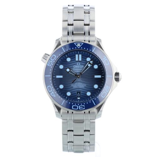 Gents Omega Seamaster 21030422003003 Steel case with Summer Blue Wave dial Gents Omega Seamaster 21030422003003 Steel case with Summer Blue Wave dial