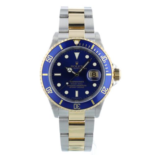 Gents Rolex Submariner Date 16613 18ct Yellow Gold Stainless Steel case with Blue dial Gents Rolex Submariner Date 16613 18ct Yellow Gold Stainless Steel case with Blue dial