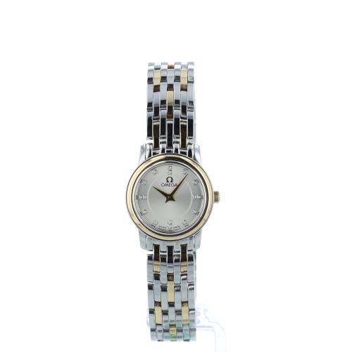 Ladies Omega DeVille 43703500 18ct Yellow Gold   Stainless Steel case with Silver and Diamond dial