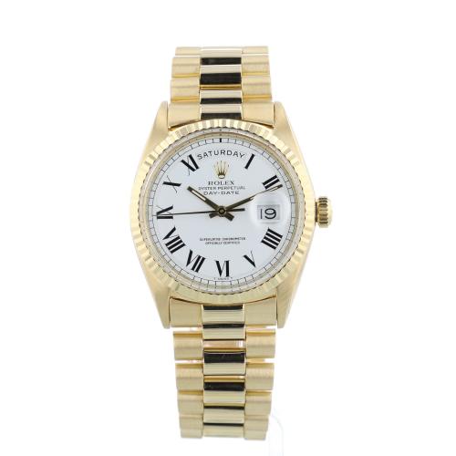 Gents Rolex Day Date 1803 18ct Yellow Gold case with White dial