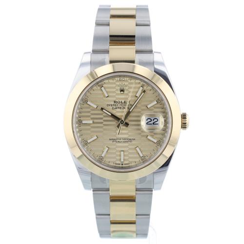 Gents Rolex Datejust 41 126303 18ct Yellow Gold   Stainless Steel case with Gilt dial