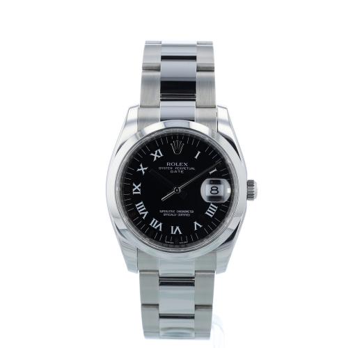 Gents Rolex Date 115200 Stainless Steel case with Black dial Gents Rolex Date 115200 Stainless Steel case with Black dial
