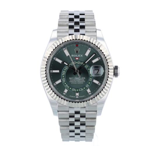 Gents Rolex Sky Dweller 336934 Stainless Steel case with Mint Green dial Gents Rolex Sky Dweller 336934 Stainless Steel case with Mint Green dial