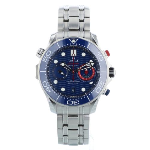 Gents Omega Seamaster Diver 300M America s cup 21030445103002 Steel case with Blue Wave dial Gents Omega Seamaster Diver 300M America s cup 21030445103002 Steel case with Blue Wave dial