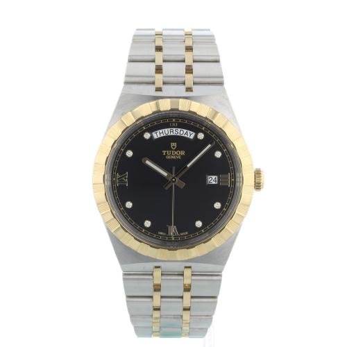 Gents Tudor Tudor Royal 28603 18ct Yellow Gold   Stainless Steel case with Black dial