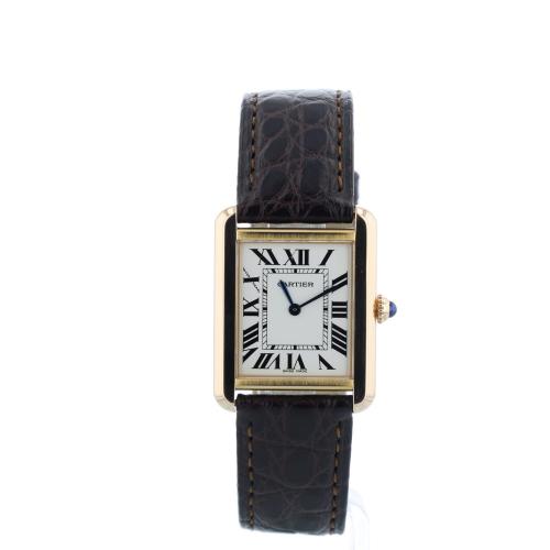 Ladies Cartier  3168 18ct Yellow Gold   Stainless Steel case with Silver dial