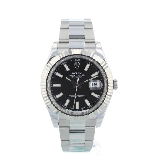 Gents Rolex DateJust II 116334 Steel case with Black dial