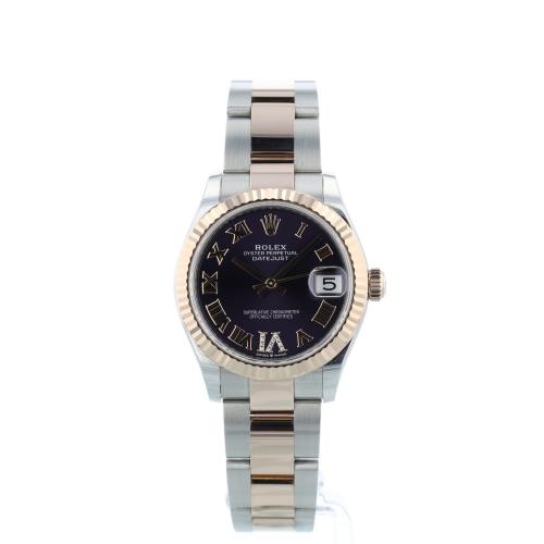 Ladies Rolex DateJust 31 278271 18ct Rose Gold Stainless Steel case with Aubergine Diamond dial Ladies Rolex DateJust 31 278271 18ct Rose Gold Stainless Steel case with Aubergine Diamond dial