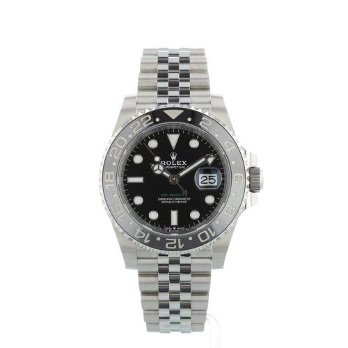 Gents Rolex GMT Master II 126710GRNR Steel case with Black dial