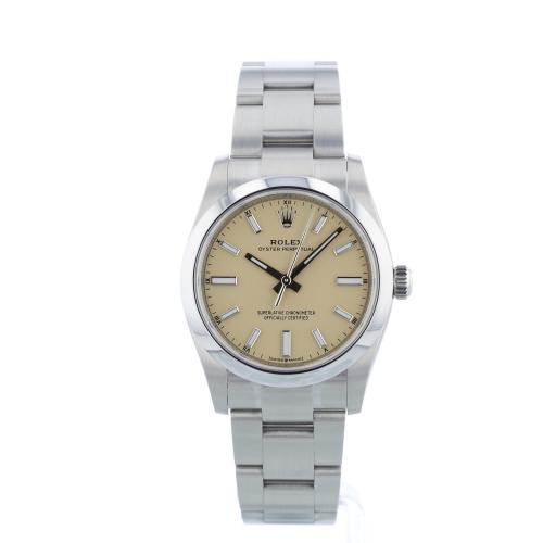 Gents Rolex Oyster Perpetual 34 124200 Steel case with Beige dial