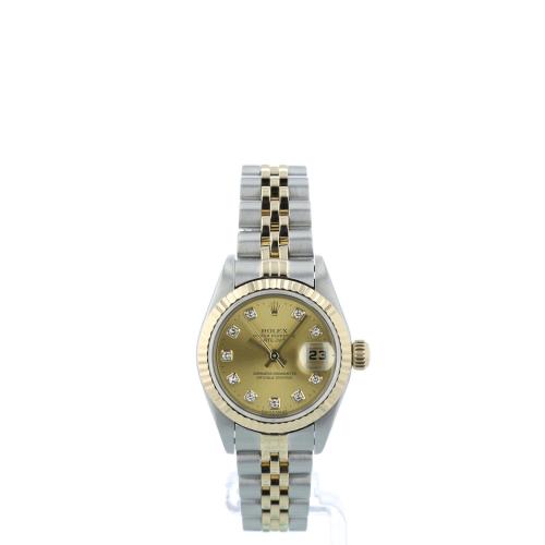 Ladies Rolex Datejust 79173 18ct Yellow Gold Stainless Steel case with Gilt Diamond dial Ladies Rolex Datejust 79173 18ct Yellow Gold Stainless Steel case with Gilt Diamond dial