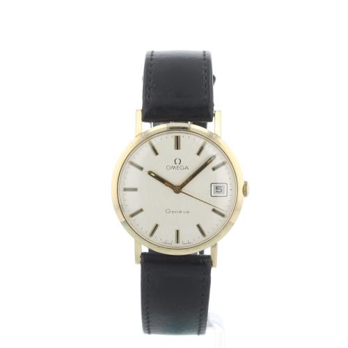 Gents Omega Geneve 1325017  9 CT case with Silver dial