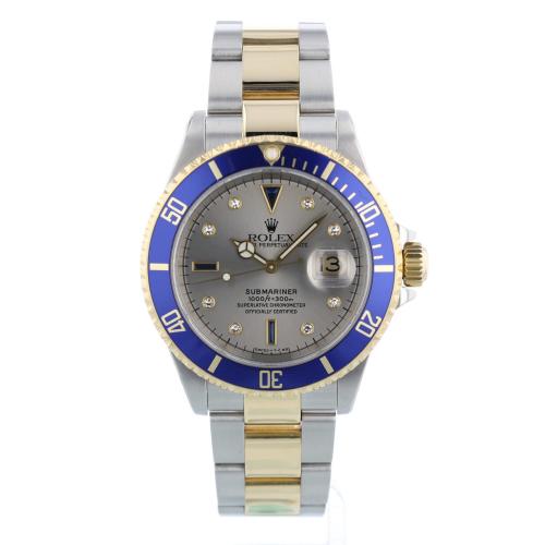 Gents Rolex Submariner Date 16613 18ct Yellow Gold   Stainless Steel case with Serti dial