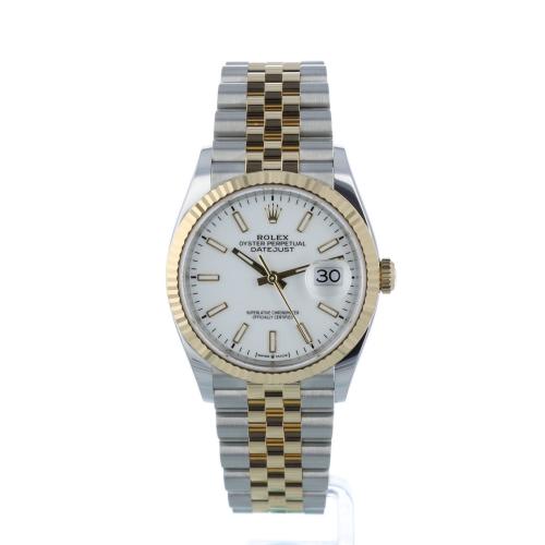Gents Rolex DateJust 36 126233 18ct Yellow Gold   Stainless Steel case with White dial