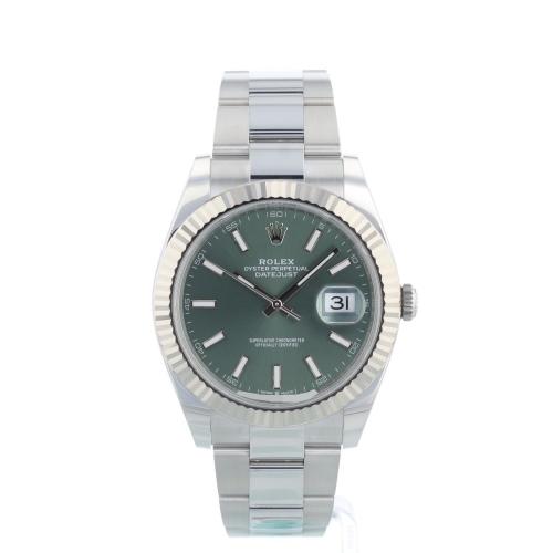 Gents Rolex Datejust 41 126334 Steel case with Green dial