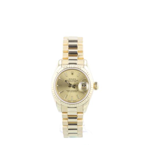 Ladies Rolex Datejust 79178 18 CT case with Gilt dial