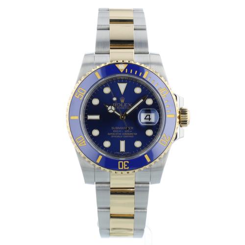 Gents Rolex Submariner Date 116613LB 18ct Yellow Gold   Stainless Steel case with Blue dial