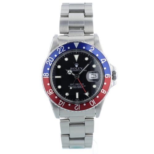 Gents Rolex GMT 16750 Stainless Steel case with Black dial