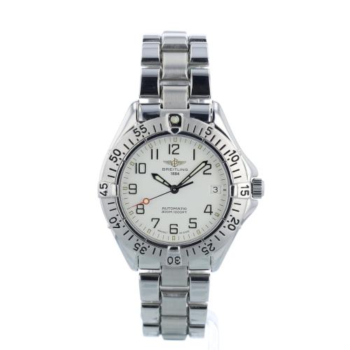 Gents Breitling  A17035 Steel case with White dial