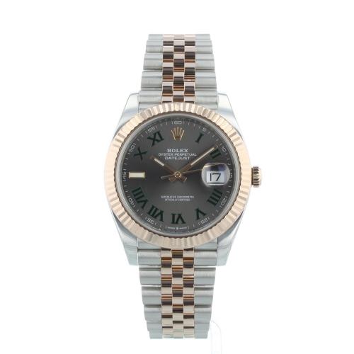 Gents Rolex Datejust 41 126331 18ct Rose Gold Stainless Steel case with Wimbledon dial Gents Rolex Datejust 41 126331 18ct Rose Gold Stainless Steel case with Wimbledon dial