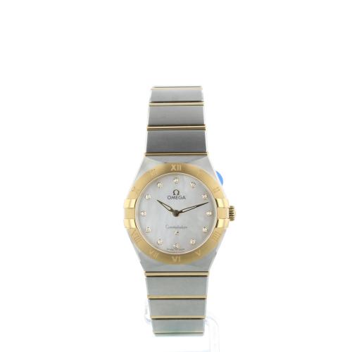Ladies Omega Constellation 131.20.28.60.55.002 18ct Yellow Gold   Stainless Steel case with MOP Diamond dial